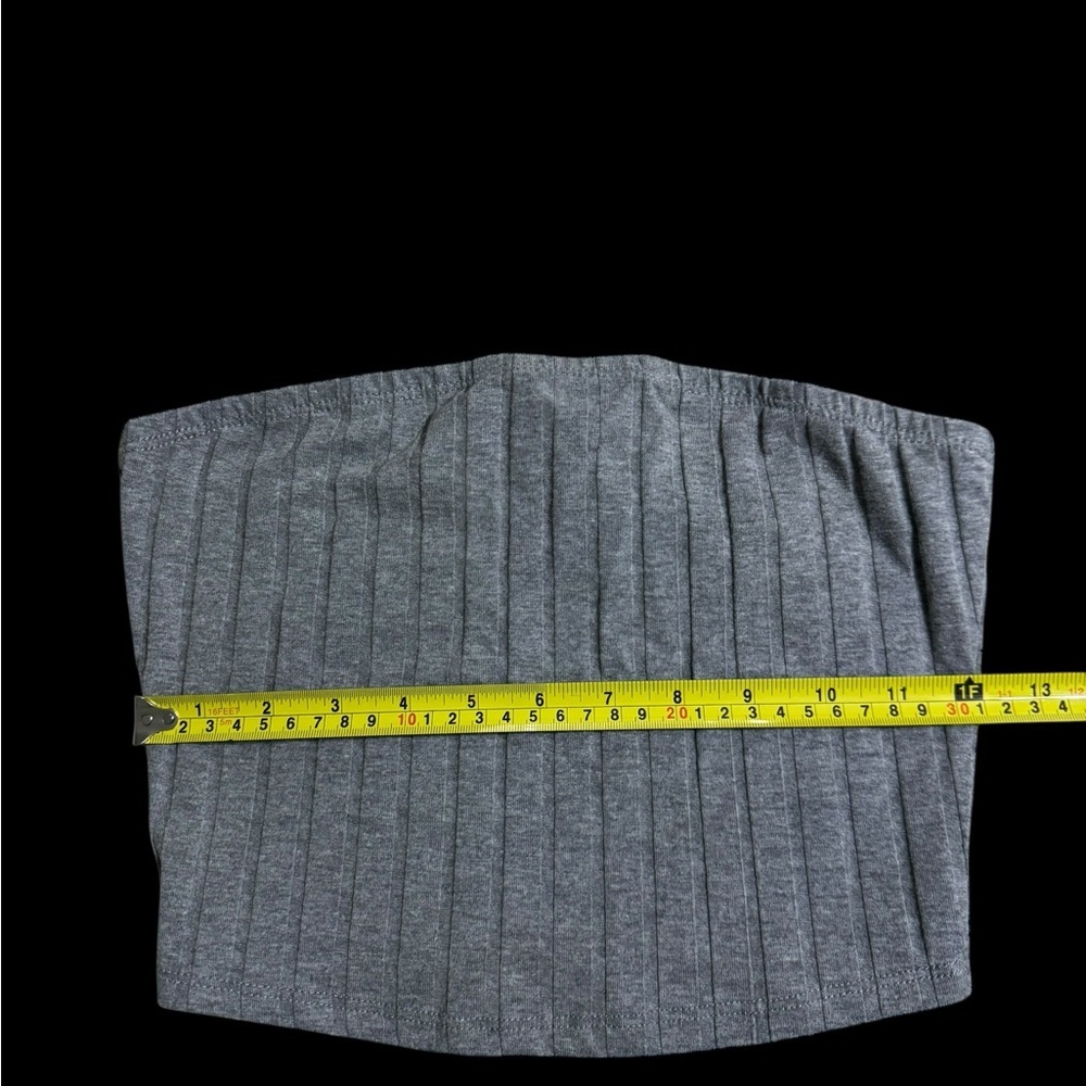 Bozzolo Charcoal Ribbed Top - Picture 5 of 7